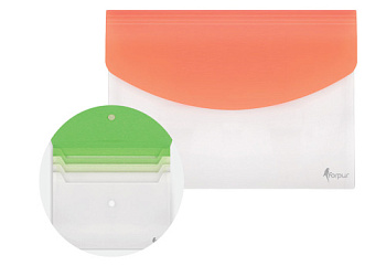 Папка с расширением белая_оранжевая Forpus FO21670