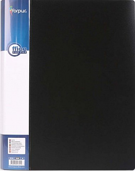 Папка с прижимом А4 черная Forpus FO21741